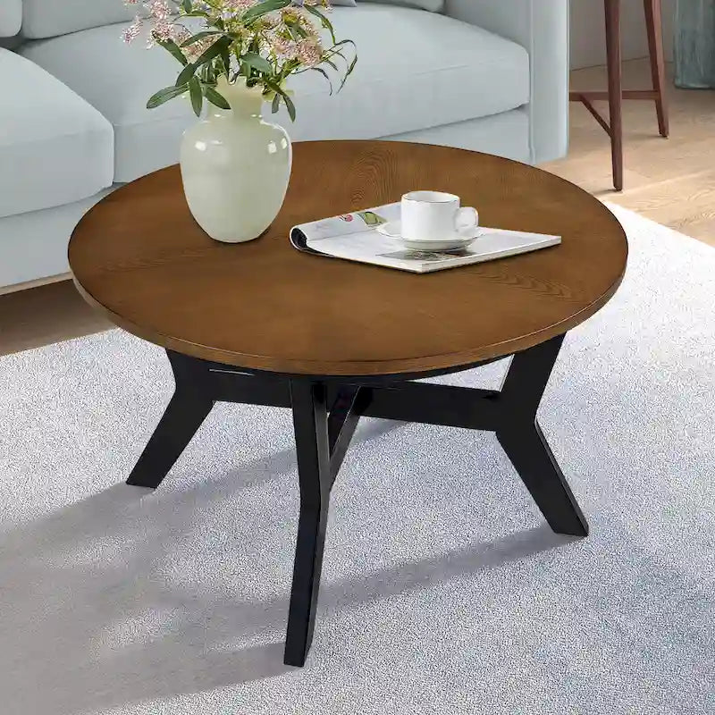 Table basse ronde en bois