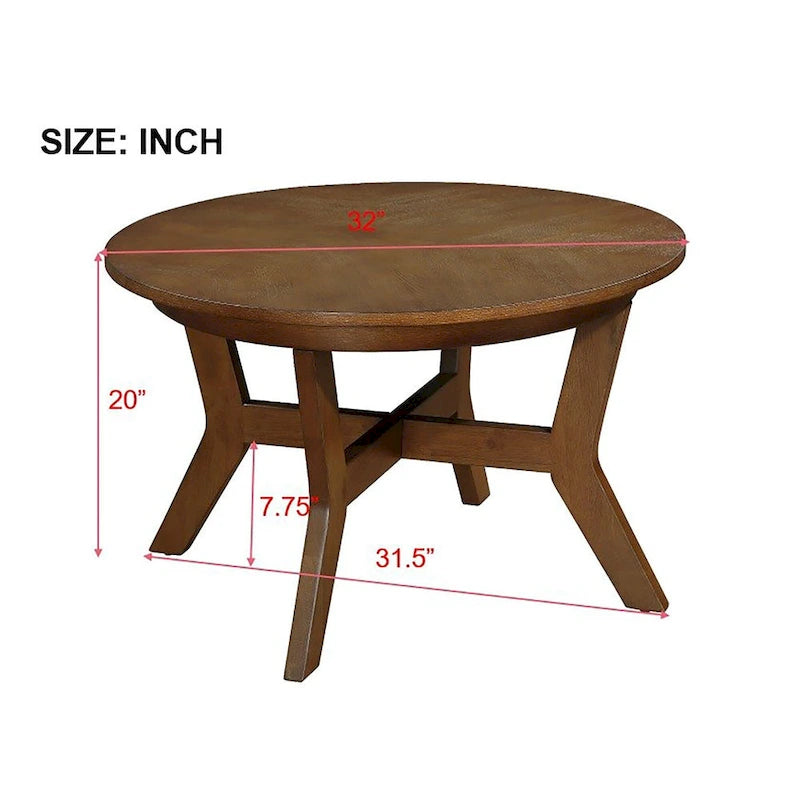Table basse ronde en bois