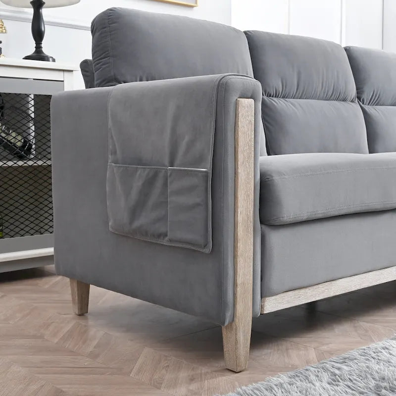 Canapé trois places moderne en bois massif