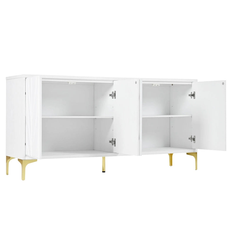 Buffet quatre portes sculpté créatif