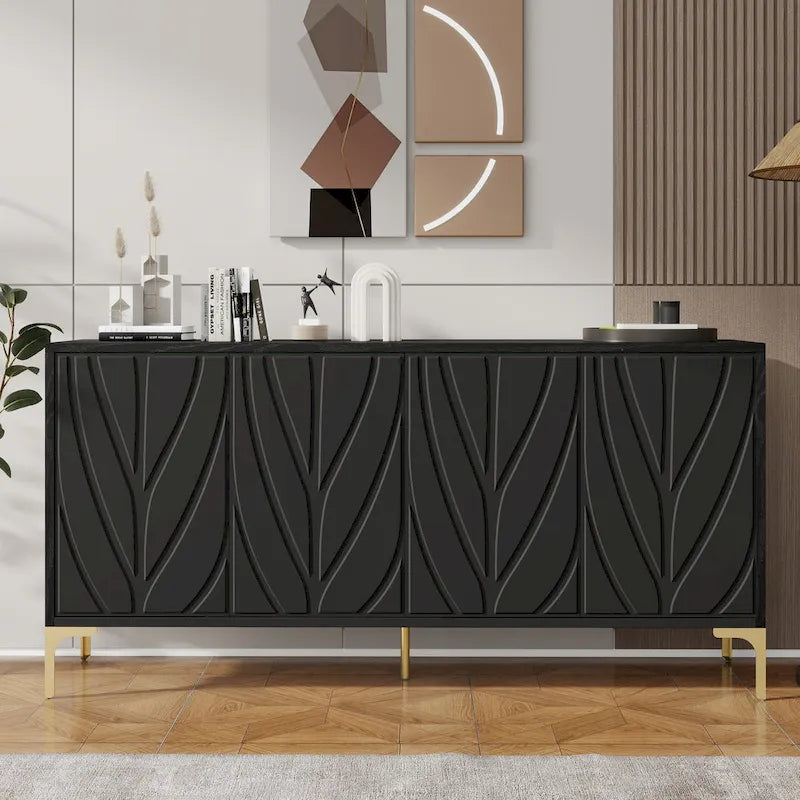 Buffet quatre portes sculpté créatif