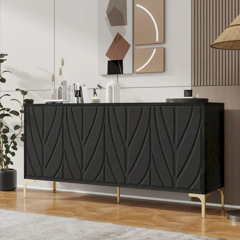 Buffet quatre portes sculpté créatif