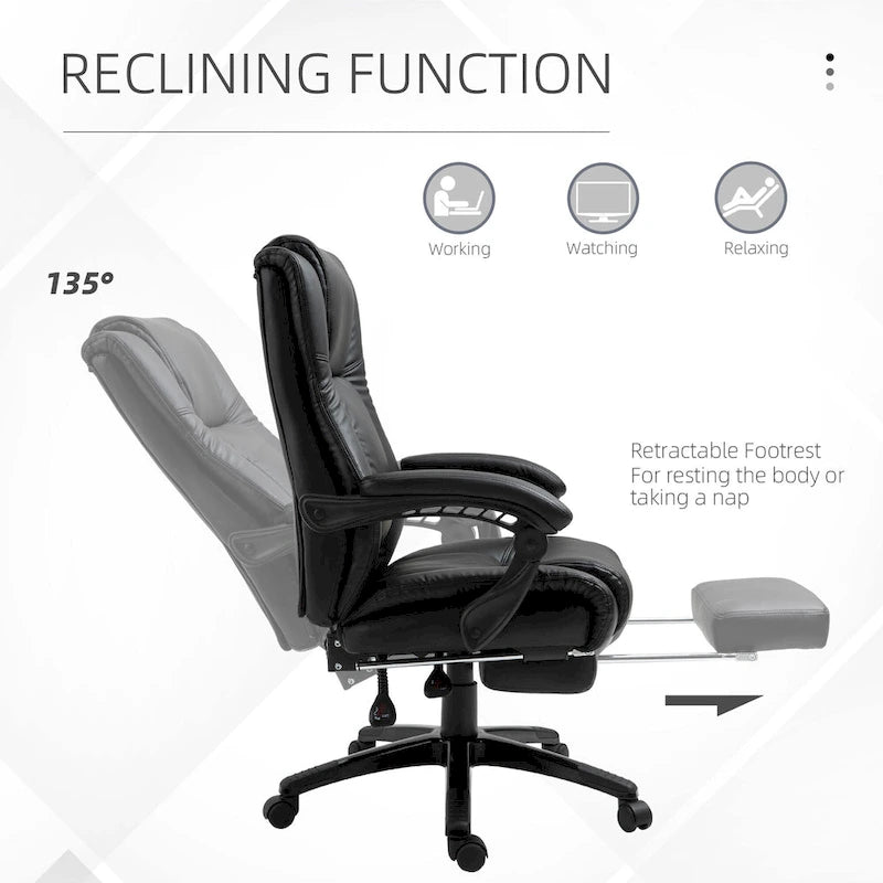 Fauteuil de bureau de direction à dossier haut