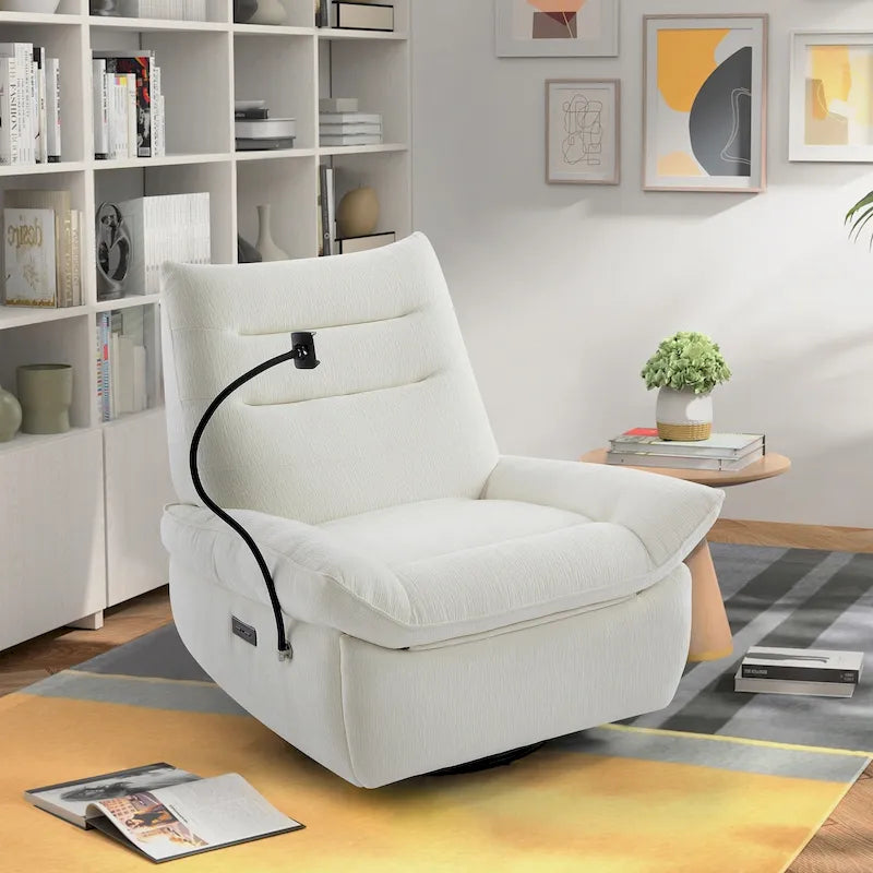 Fauteuil inclinable électrique avec coussins pour salon