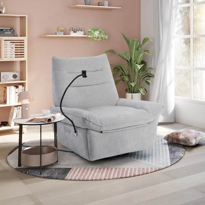 Fauteuil inclinable électrique avec coussins pour salon