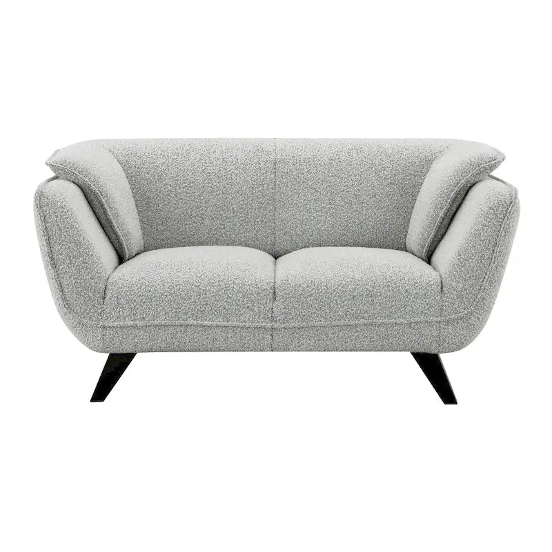 Causeuse bouclée gris clair