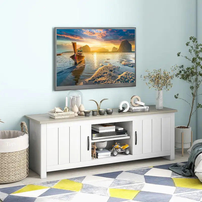 Meuble TV avec centre de contrôle multimédia