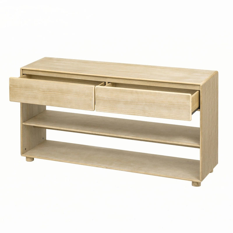 Console de table avec tiroirs et étagères pour entrée