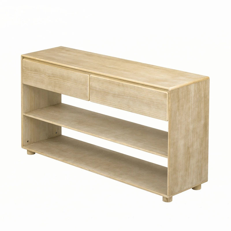 Console de table avec tiroirs et étagères pour entrée