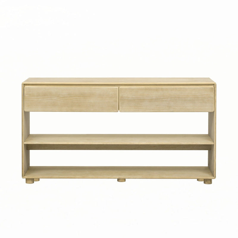 Console de table avec tiroirs et étagères pour entrée
