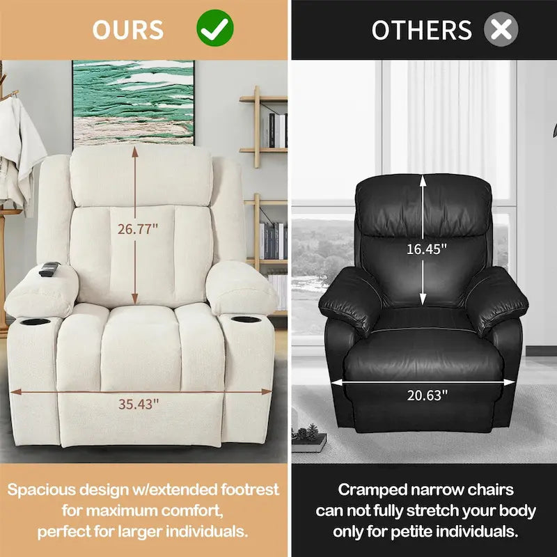 Fauteuil inclinable électrique réglable en hauteur
