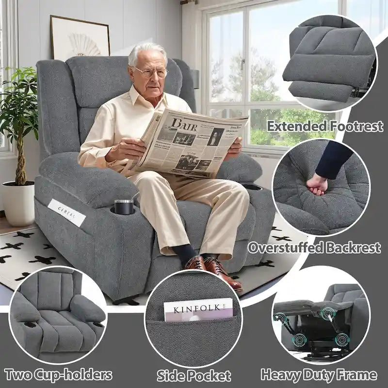 Fauteuil inclinable électrique réglable en hauteur