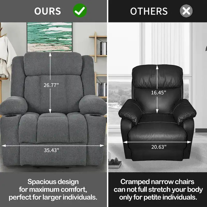 Fauteuil inclinable électrique réglable en hauteur