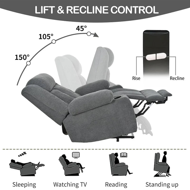 Fauteuil inclinable électrique réglable en hauteur