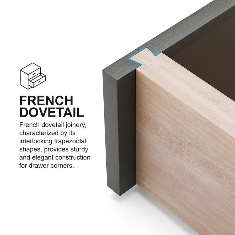 Ensemble de mobilier de chambre trois pièces en bois massif