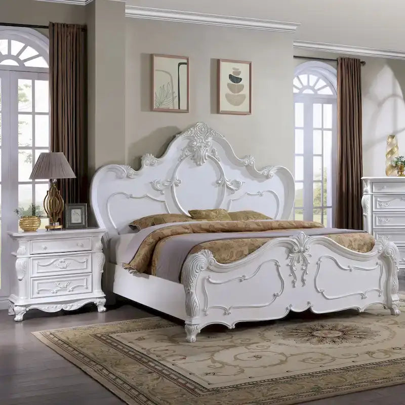 Ensemble de mobilier de chambre trois pièces en bois massif
