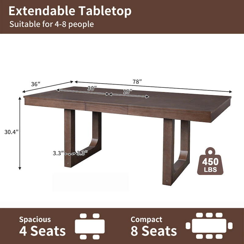 Table à manger extensible