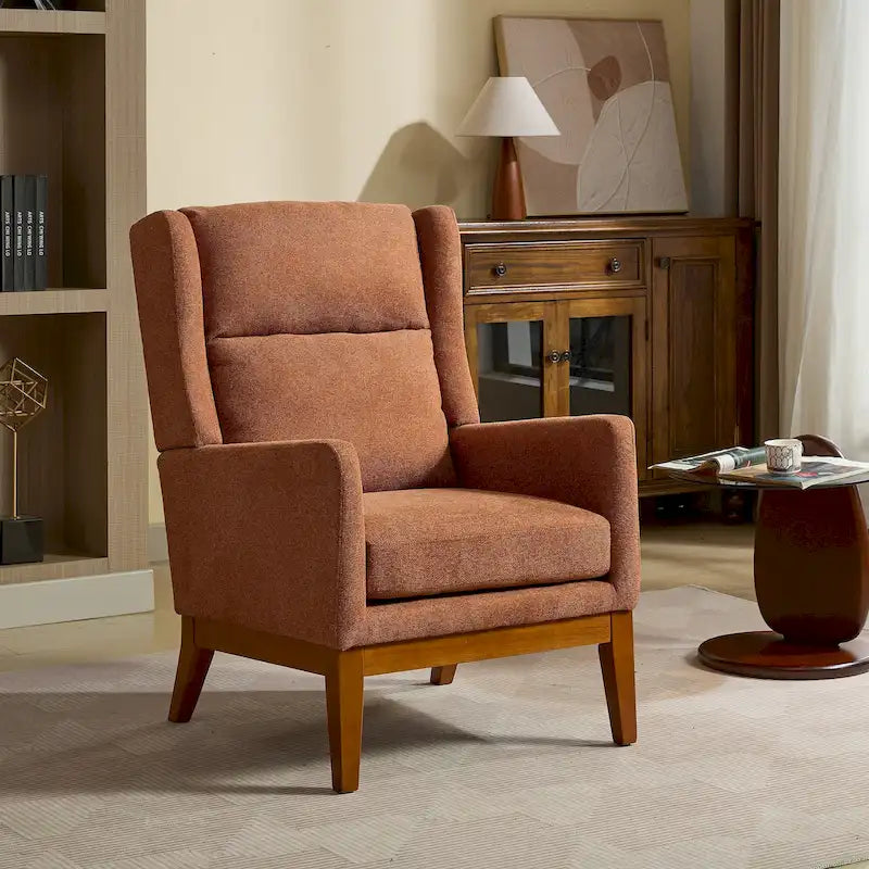 Fauteuil rembourré à dossier haut