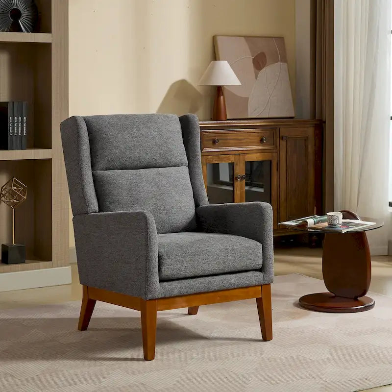 Fauteuil rembourré à dossier haut