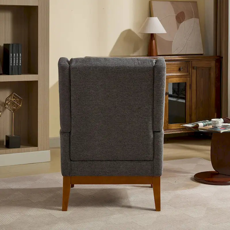 Fauteuil rembourré à dossier haut