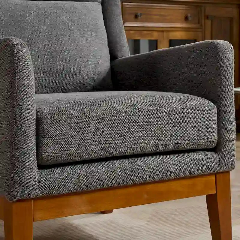 Fauteuil rembourré à dossier haut
