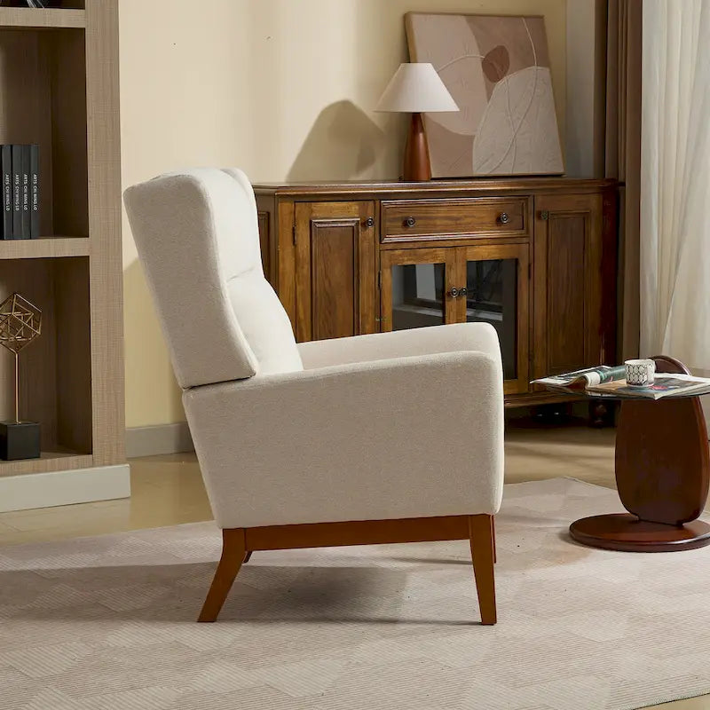 Fauteuil rembourré à dossier haut