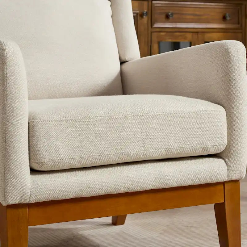 Fauteuil rembourré à dossier haut
