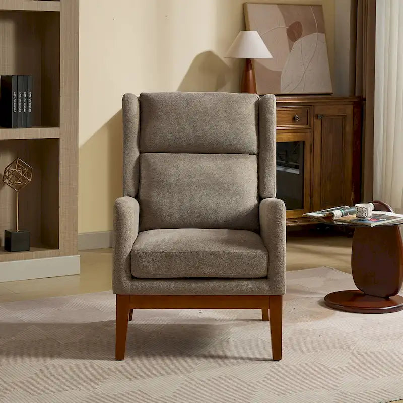 Fauteuil rembourré à dossier haut