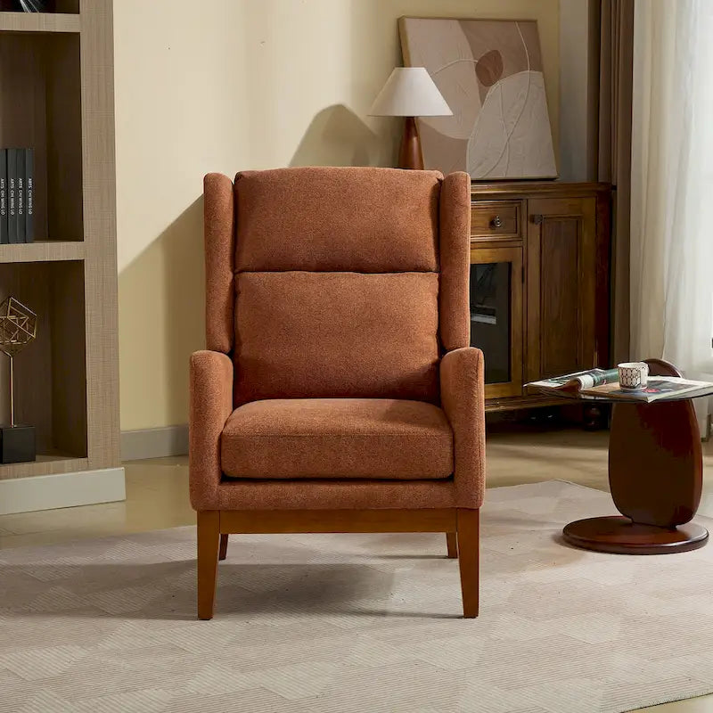 Fauteuil rembourré à dossier haut