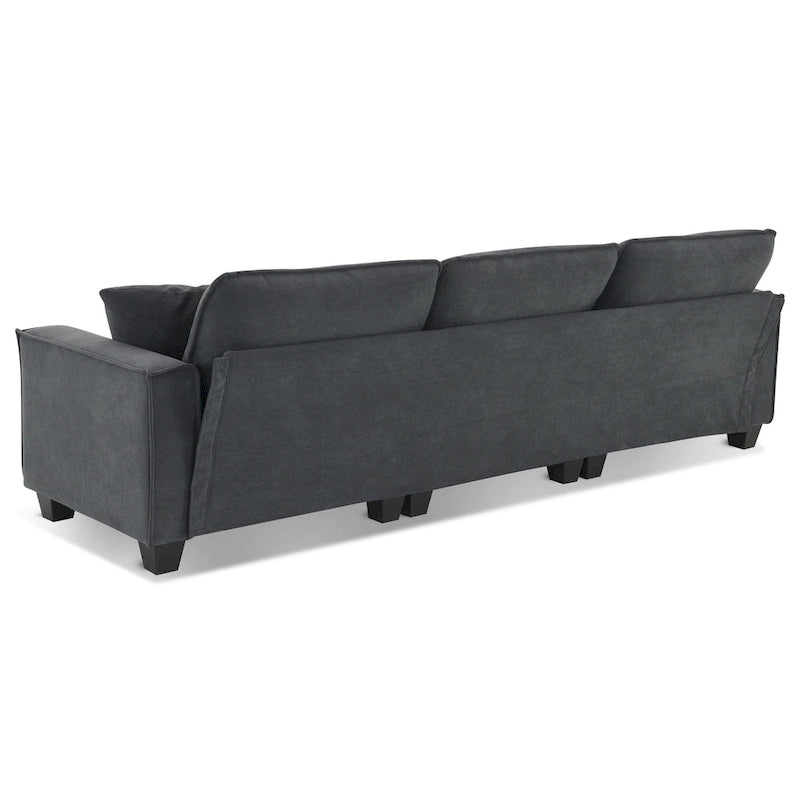 Canapé d'angle convertible quatre places en L