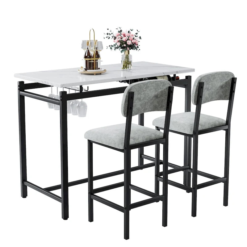 Ensemble de salle à manger trois pièces de style moderne