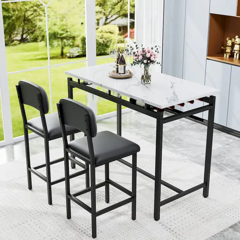 Ensemble de salle à manger trois pièces de style moderne