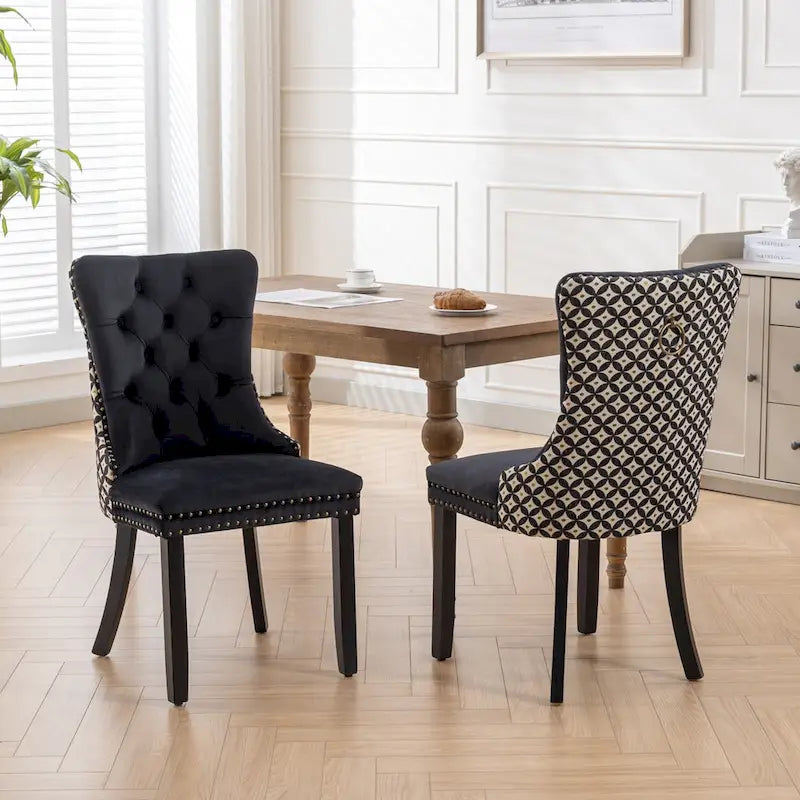 Chaises de salle à manger en velours classique