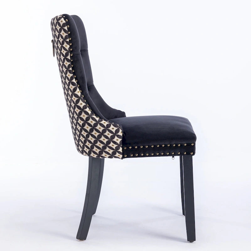 Chaises de salle à manger en velours classique