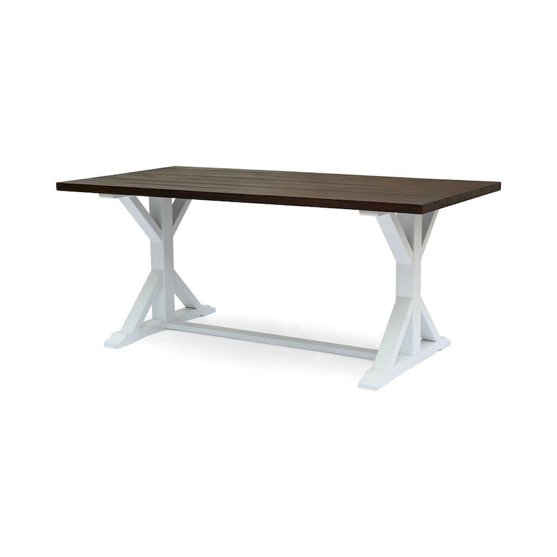 Pied bicolore pour table de salle à manger style ferme