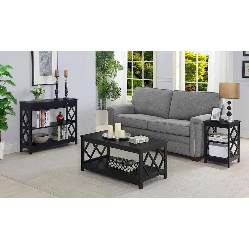Table basse Diamond avec étagère de Convenience Concepts