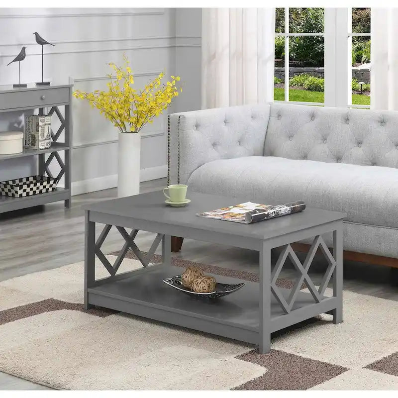 Table basse Diamond avec étagère de Convenience Concepts