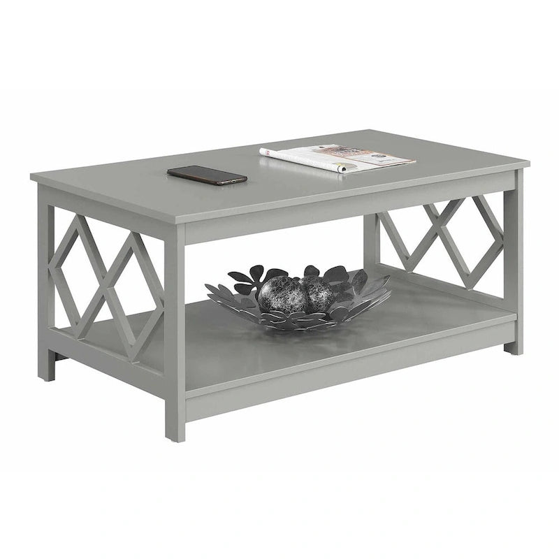 Table basse Diamond avec étagère de Convenience Concepts