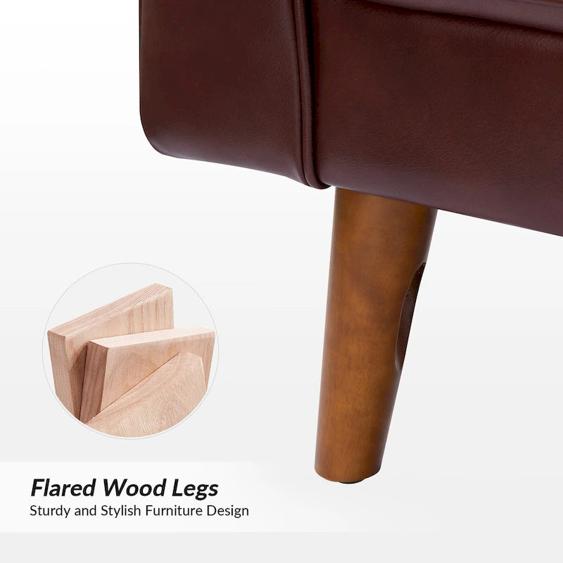 Fauteuil médiéval en cuir véritable, ensemble de deux pièces