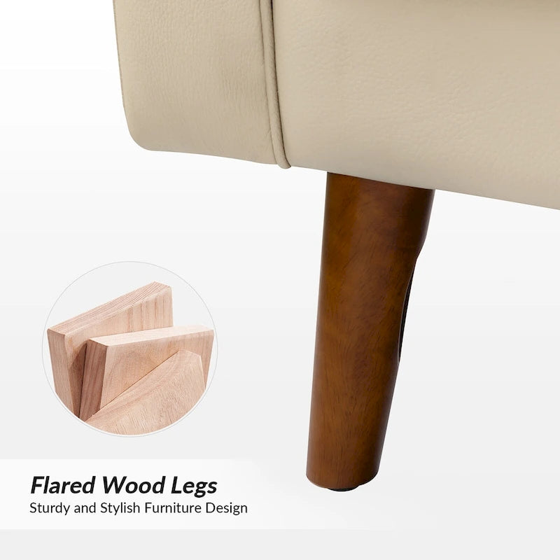 Fauteuil médiéval en cuir véritable, ensemble de deux pièces
