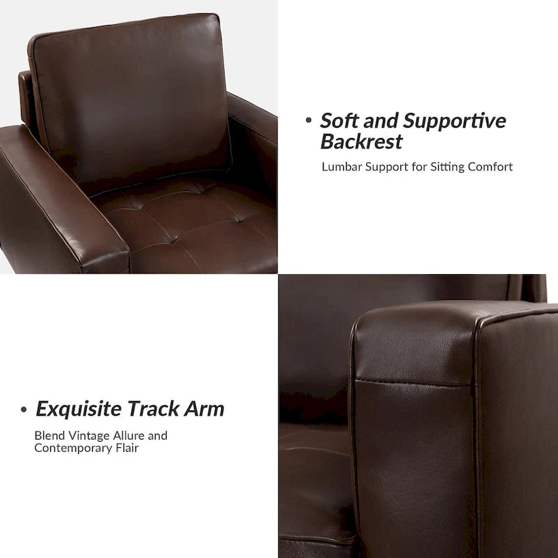 Fauteuil médiéval en cuir véritable, ensemble de deux pièces