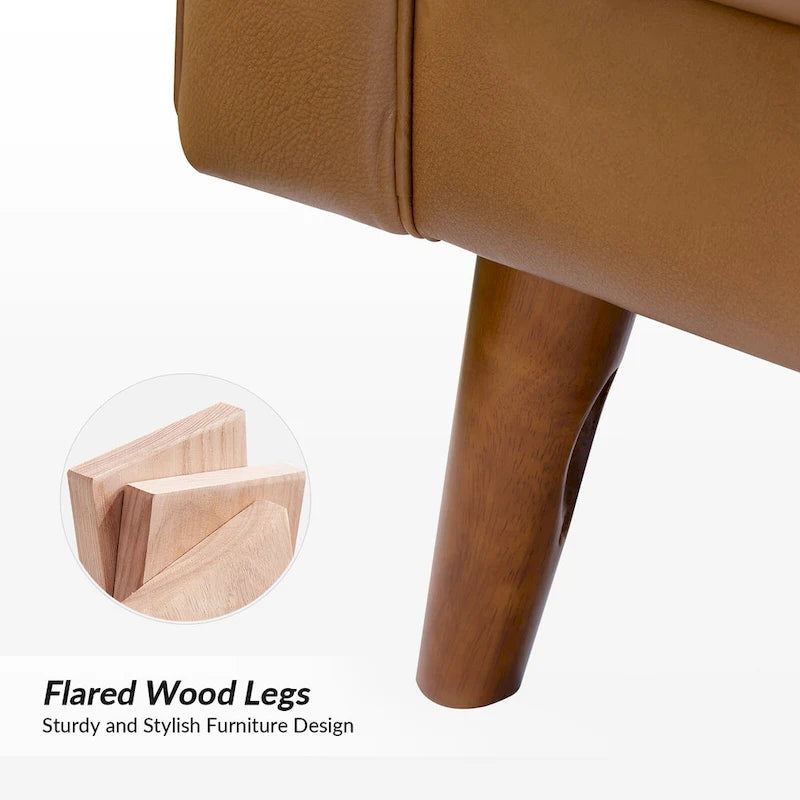 Fauteuil médiéval en cuir véritable, ensemble de deux pièces