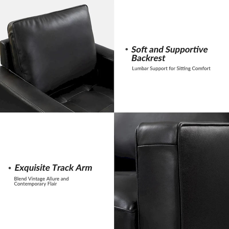 Fauteuil médiéval en cuir véritable, ensemble de deux pièces