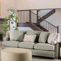 Ruwa Transitional Grey Fabric Sofa with Accent Pillows by Furniture of America