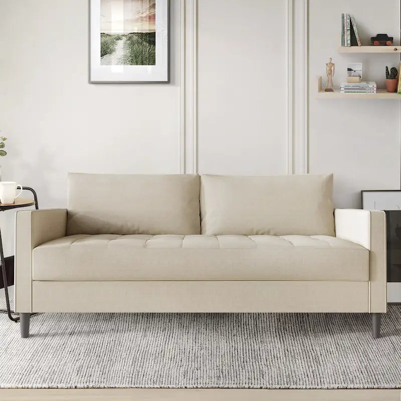 Canapé moderne minimaliste en lin tapissé
