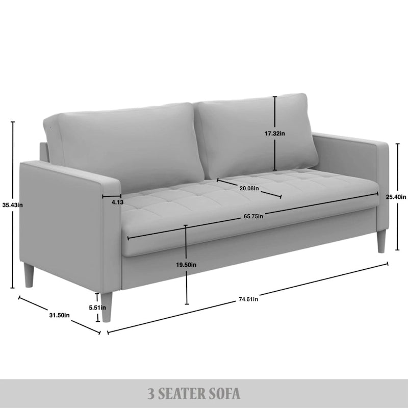 Canapé moderne minimaliste en lin tapissé