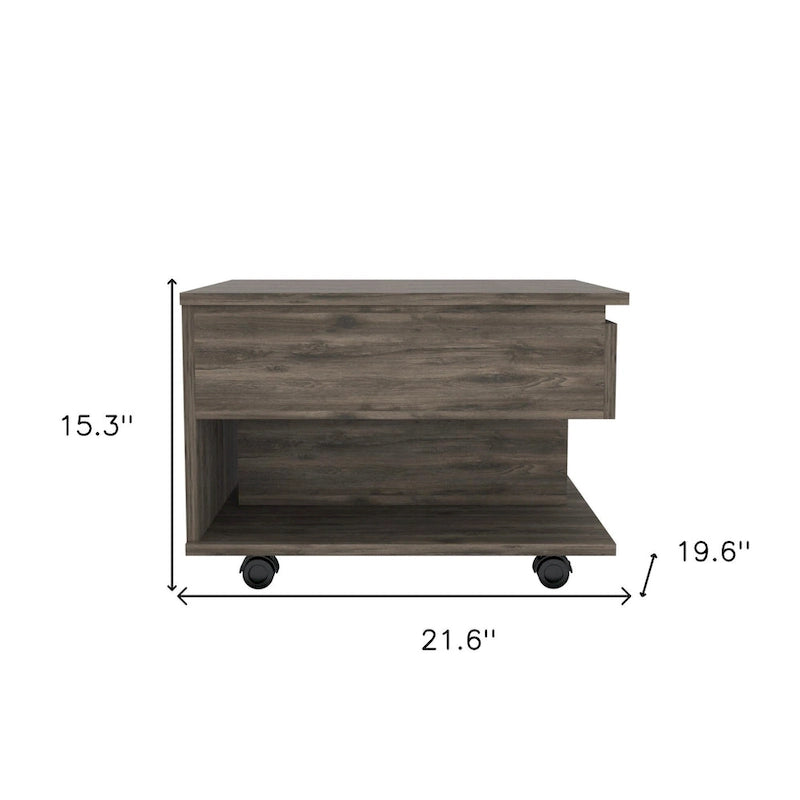 Table basse rectangulaire réglable en hauteur