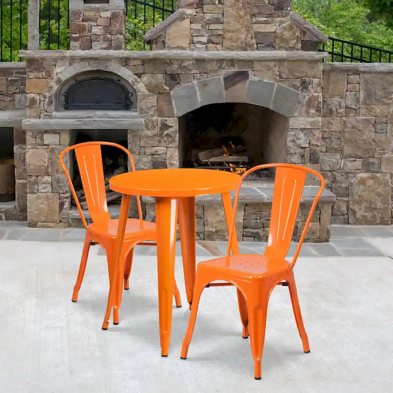 Tables et chaises de jardin en métal