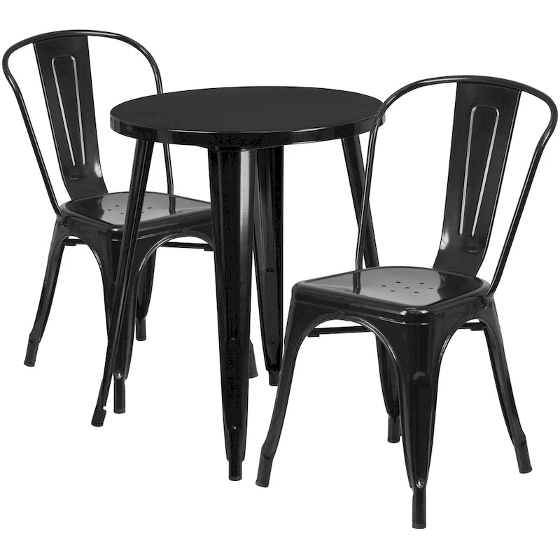 Tables et chaises de jardin en métal