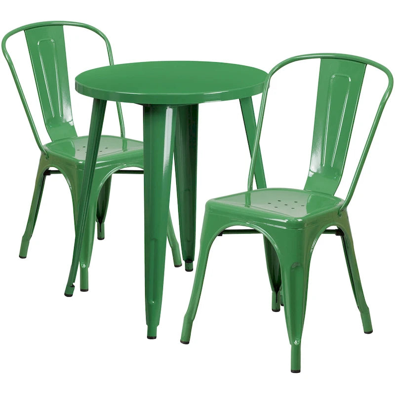 Tables et chaises de jardin en métal
